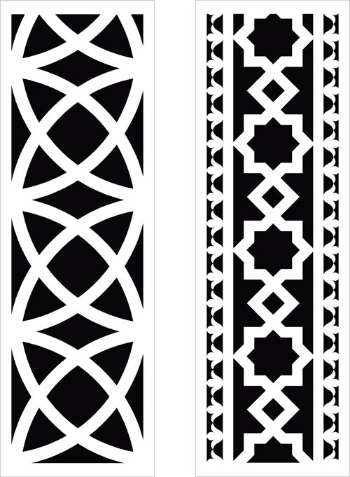 طرح پارتیشن حریم خصوصی پنل‌های داخلی مدرن جداکننده صفحه برای برش لیزری - privacy partition indoor panels modern screen divider for laser cut ve - برای دستگاه CNC چوب و لیزر (سی ان سی)