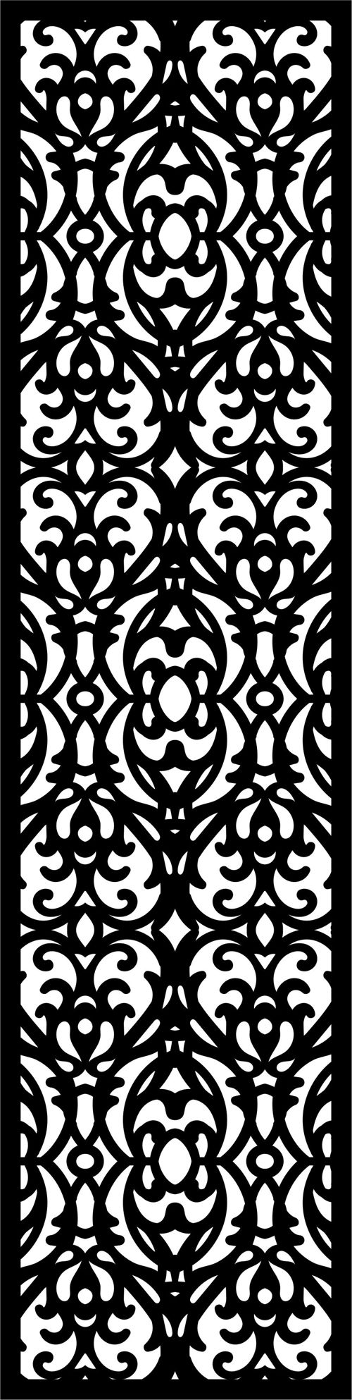 طرح پارتیشن حریم خصوصی پانل‌های داخلی جداکننده اتاق گلدار شبکه استنسیل قالب - privacy partition indoor panels room divider floral lattice stencil - برای دستگاه CNC چوب و لیزر (سی ان سی)