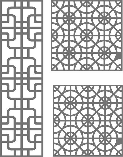 طرح privacy-partition-indoor-panels-screen-room-divider-seamless-design-patterns-for-laser-cut-ve