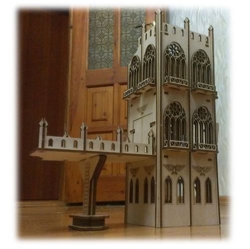 طرح razrushennaya bashnya for liser cut - razrushennaya bashnya for laser cut ve - برای دستگاه CNC چوب و لیزر (سی ان سی)