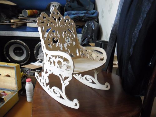 طرح صندلی گهواره‌ای صندلی - rocking chair - برای دستگاه CNC چوب و لیزر (سی ان سی)