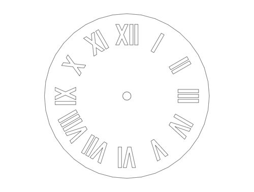 طرح ساعت رومی ساعت - roman clock - برای دستگاه CNC چوب و لیزر (سی ان سی)