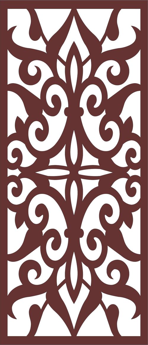 طرح جداکننده اتاق گلدار پارچه برای برش لیزری شیشه - room divider floral seamless screen for laser cut ve - برای دستگاه CNC چوب و لیزر (سی ان سی)