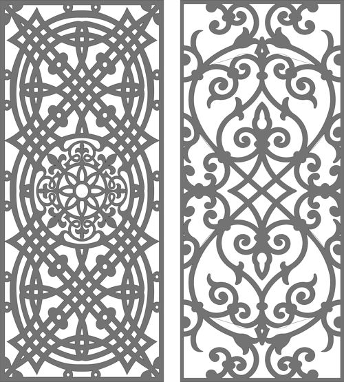 طرح جداکننده اتاق درز گل شبکه برای برش لیزر - room divider seamless floral lattice for laser cut ve - برای دستگاه CNC چوب و لیزر (سی ان سی)