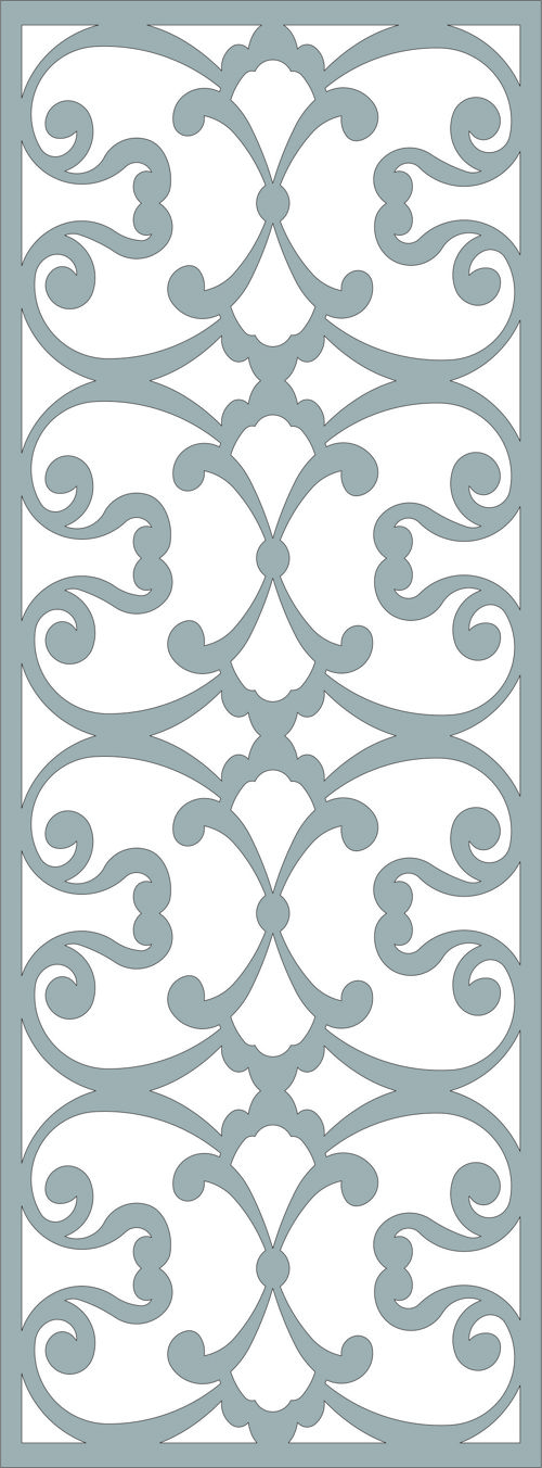 طرح شابلون جداکننده اتاق درز گل شبکه برای برش لیزر - room divider seamless floral lattice stencil for laser cutting ve - برای دستگاه CNC چوب و لیزر (سی ان سی)