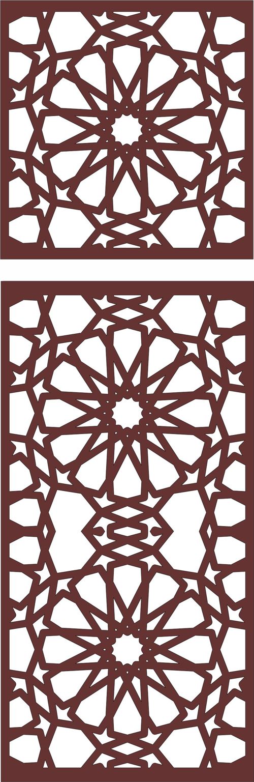 طرح جداکننده اتاق درز گلدار صفحه پنل برای برش لیزر - room divider seamless floral screen panel for laser cutting - برای دستگاه CNC چوب و لیزر (سی ان سی)