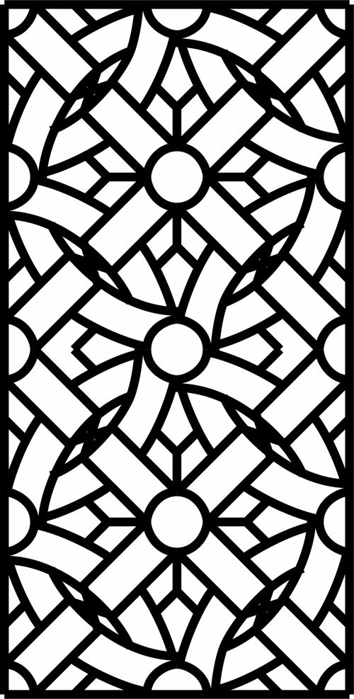 طرح جداکننده اتاق درز شبکه - room divider seamless lattice - برای دستگاه CNC چوب و لیزر (سی ان سی)