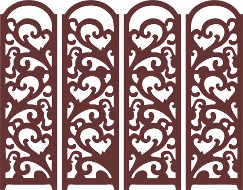 طرح پنل چوبی تاشو اتاق باز برای برش لیزری - room folding wooden screen panel for laser cut ve - برای دستگاه CNC چوب و لیزر (سی ان سی)