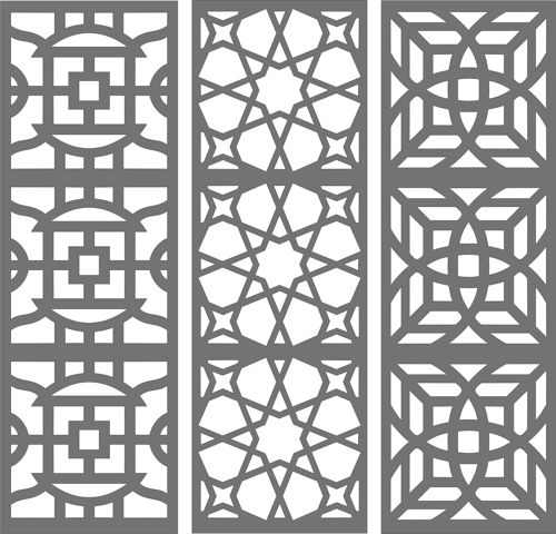 طرح کوره اتاق درز برای برش لیزری - room grill seamless for laser cutting - برای دستگاه CNC چوب و لیزر (سی ان سی)