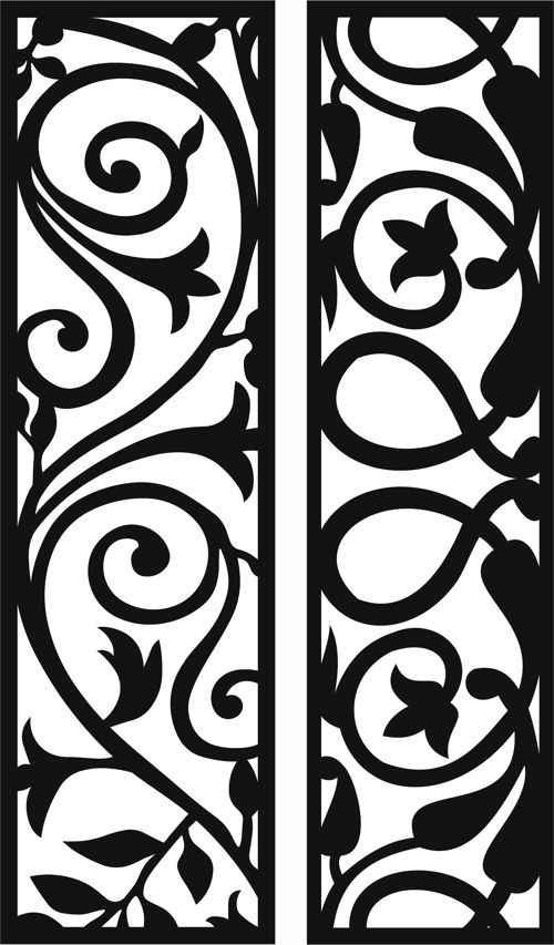 طرح جداکننده صفحه اتاق پارچه الگوی برای برش لیزری - room screen separator seamless pattern for laser cut ve - برای دستگاه CNC چوب و لیزر (سی ان سی)