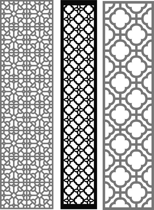 طرح‌های روی صفحه نمایش جداکننده درز اتاق مجموعه برای برش لیزری - room seamless separator screen designs collection for laser cutting - برای دستگاه CNC چوب و لیزر (سی ان سی)