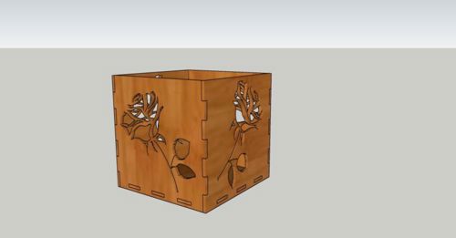 طرح جعبه گل رز برای هشتم مارس برای برش لیزری گل رز - rose box for march 8 for laser cut ve - برای دستگاه CNC چوب و لیزر (سی ان سی)