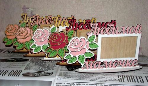 طرح گل رز قاب عکس ایده برش لیزری - rose design photo frame ideas laser cut ve - برای دستگاه CNC چوب و لیزر (سی ان سی)