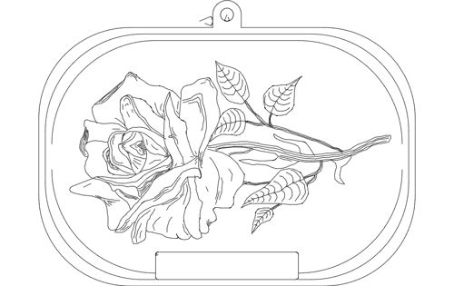 طرح گل رز - rose - برای دستگاه CNC چوب و لیزر (سی ان سی)