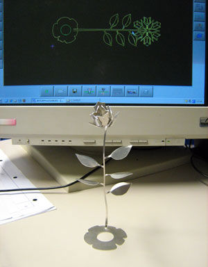 طرح برش لیزری گل رز پازل سه بعدی - rose laser cut 3d puzzle - برای دستگاه CNC چوب و لیزر (سی ان سی)