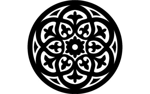 طرح گلدار گرد الگو - round floral pattern - برای دستگاه CNC چوب و لیزر (سی ان سی)
