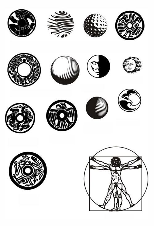 طرح الگوی گرد دایره تزئینات عناصر - round pattern circular ornament elements ve - برای دستگاه CNC چوب و لیزر (سی ان سی)
