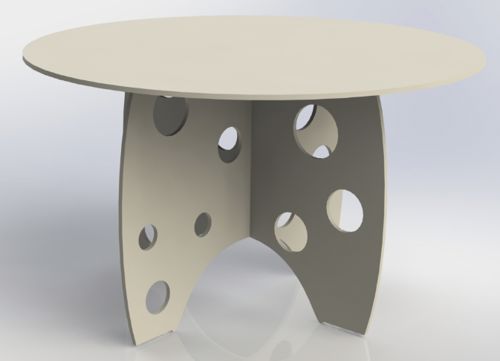 طرح round-wooden-table