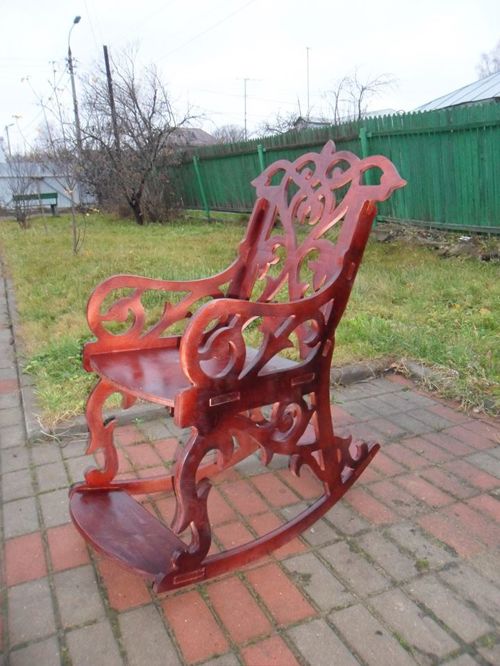 طرح صندلی گهواره‌ای sandalye - sandalye rocking chair - برای دستگاه CNC چوب و لیزر (سی ان سی)