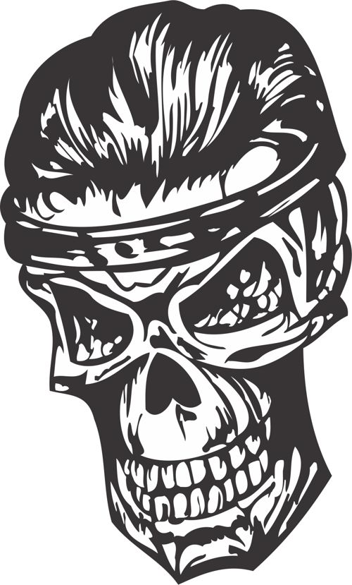طرح ترسناک جمجمه - scary skull - برای دستگاه CNC چوب و لیزر (سی ان سی)
