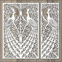 طرح طاووس غربالگری شده برای برش لیزر cnc - screened peacock for laser cut cnc ve - برای دستگاه CNC چوب و لیزر (سی ان سی)