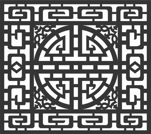 طرح الگوهای پنل صفحه درز 7 - screen panel patterns seamless 7 - برای دستگاه CNC چوب و لیزر (سی ان سی)