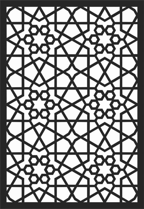 طرح الگوهای پنل صفحه درز - screen panel patterns seamless 29 - برای دستگاه CNC چوب و لیزر (سی ان سی)
