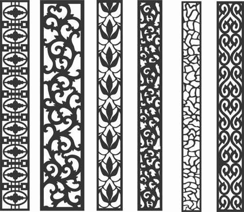 طرح الگوهای پنل صفحه درز - screen panel patterns seamless 38 - برای دستگاه CNC چوب و لیزر (سی ان سی)