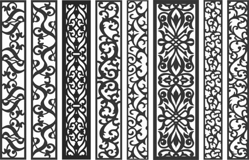 طرح الگوهای پنل صفحه درز - screen panel patterns seamless 40 - برای دستگاه CNC چوب و لیزر (سی ان سی)