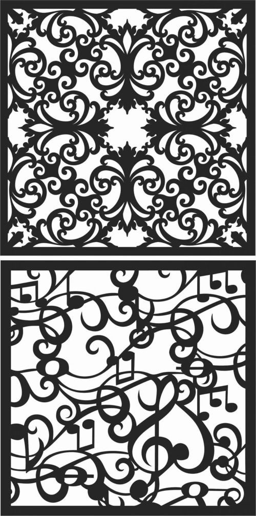 طرح الگوهای پنل صفحه درز - screen panel patterns seamless 54 - برای دستگاه CNC چوب و لیزر (سی ان سی)