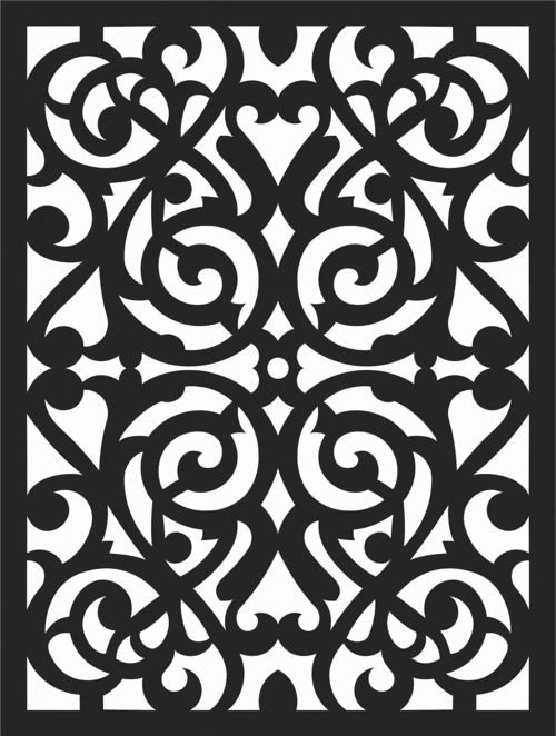 طرح الگوهای پنل صفحه درز - screen panel patterns seamless 67 - برای دستگاه CNC چوب و لیزر (سی ان سی)