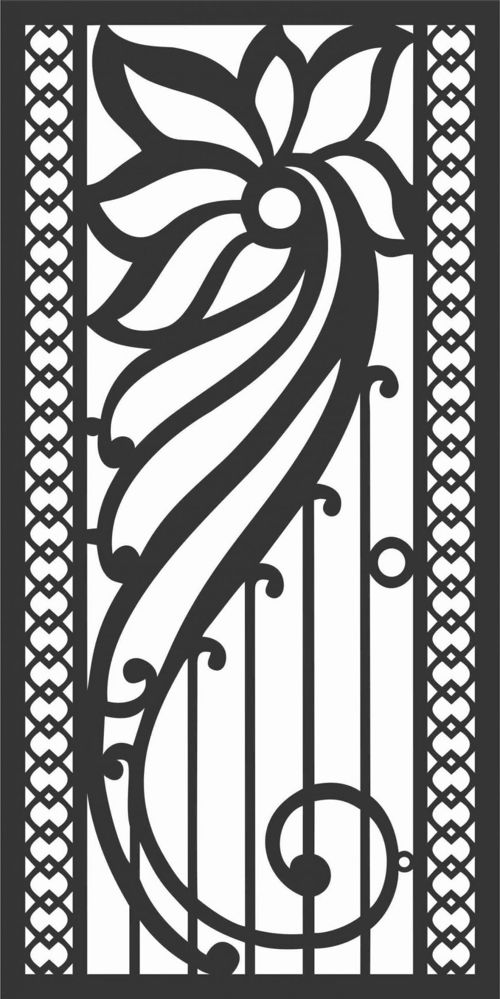 طرح الگوهای پنل صفحه درز - screen panel patterns seamless 76 - برای دستگاه CNC چوب و لیزر (سی ان سی)
