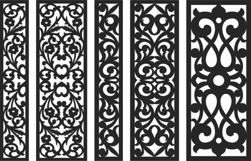 طرح الگوهای پنل صفحه درز - screen panel patterns seamless 98 - برای دستگاه CNC چوب و لیزر (سی ان سی)