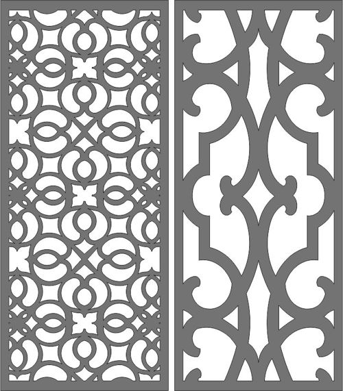 طرح الگوی صفحه اتاق نشیمن مجموعه جداکننده‌های یکپارچه برای برش لیزری - screen pattern living room seamless separators set for laser cutting - برای دستگاه CNC چوب و لیزر (سی ان سی)
