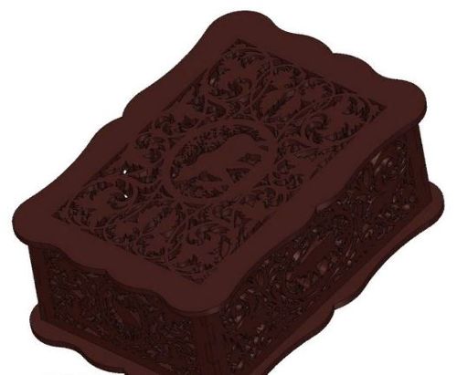 طرح جعبه اره پیمایشی - scroll saw box ve - برای دستگاه CNC چوب و لیزر (سی ان سی)