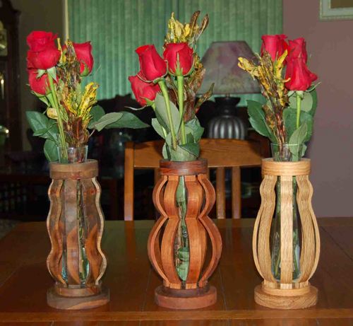 طرح قالب گلدان‌های اره‌ای پیمایشی برای برش لیزری - scroll saw vases template for laser cut ve - برای دستگاه CNC چوب و لیزر (سی ان سی)