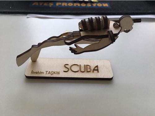 طرح غواصی برای برش لیزری - scuba for laser cut jpeg - برای دستگاه CNC چوب و لیزر (سی ان سی)