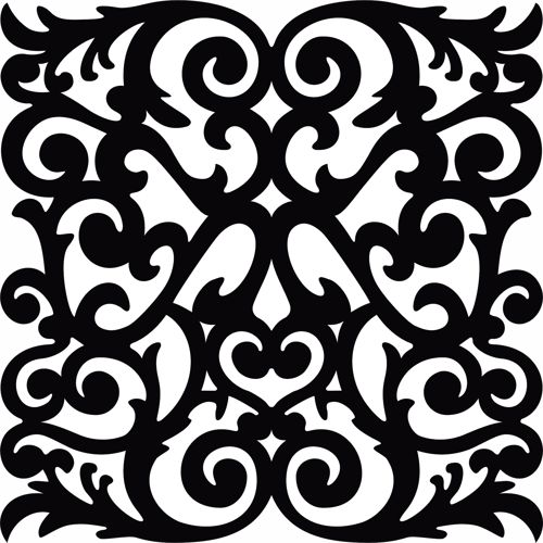 طرح الگوی گلدار درز برای برش لیزری روکش - seamless damask floral pattern for laser cut ve - برای دستگاه CNC چوب و لیزر (سی ان سی)