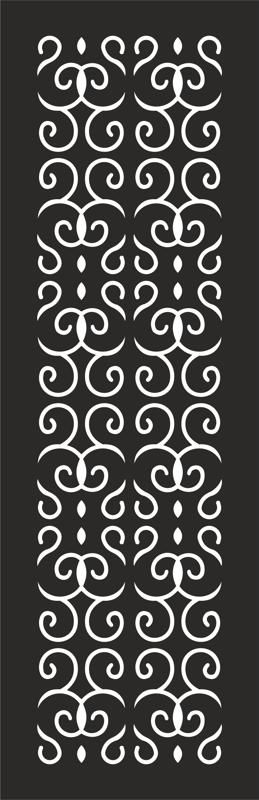 طرح گلدار تزئینی یکپارچه - seamless floral decorative pattern - برای دستگاه CNC چوب و لیزر (سی ان سی)