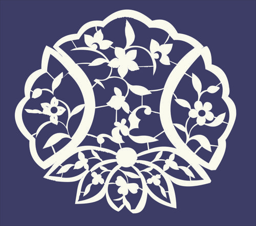 طرح الگوی گل یکپارچه - seamless floral pattern - برای دستگاه CNC چوب و لیزر (سی ان سی)