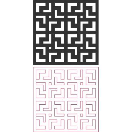 طرح الگوی پیچ و خم درز - seamless maze pattern - برای دستگاه CNC چوب و لیزر (سی ان سی)