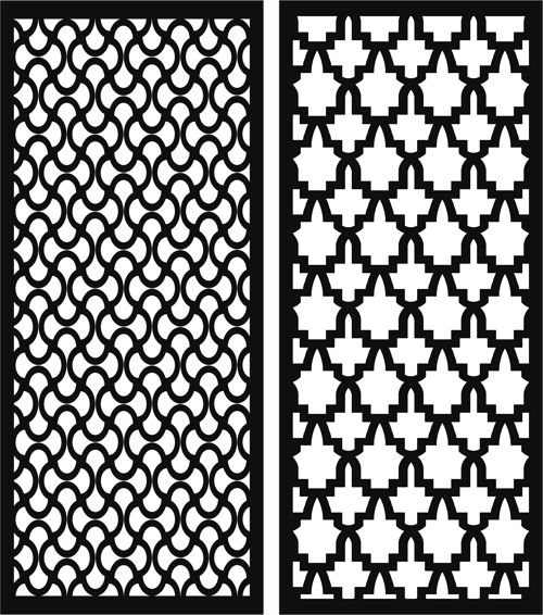 طرح جداکننده یکپارچه گلدار دکوری صفحه برای برش لیزری - seamless separator floral decor screen for laser cutting - برای دستگاه CNC چوب و لیزر (سی ان سی)