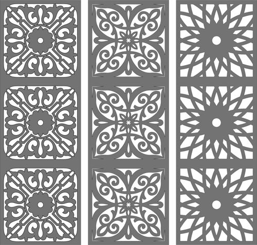 طرح پنل جداکننده یکپارچه برای برش لیزری - seamless separator grill panel for laser cut ve - برای دستگاه CNC چوب و لیزر (سی ان سی)