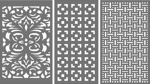 طرح جداکننده مشبک پانل‌های جداکننده درز - seamless separator lattice panels set - برای دستگاه CNC چوب و لیزر (سی ان سی)