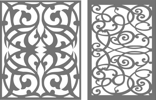 طرح جداکننده یکپارچه شبکه مجموعه - seamless separator lattice set - برای دستگاه CNC چوب و لیزر (سی ان سی)