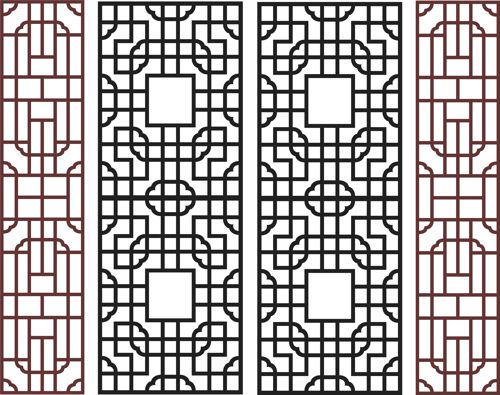 طرح مجموعه الگوهای جداکننده صفحه نمایش برای برش لیزری - separator screen patterns collection for laser cutting - برای دستگاه CNC چوب و لیزر (سی ان سی)