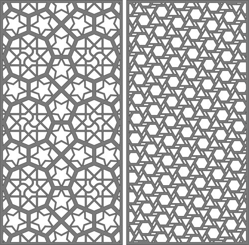 طرح جداکننده صفحه درز پانل‌ها مجموعه برای برش لیزری - separator screen seamless panels set for laser cutting - برای دستگاه CNC چوب و لیزر (سی ان سی)