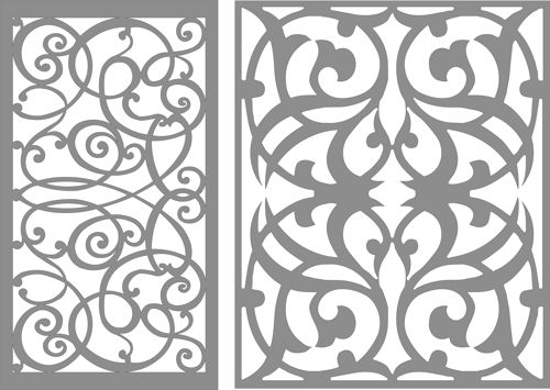 طرح جداکننده یکپارچه گل صفحه پنل برای برش لیزری - separator seamless floral screen panel for laser cut ve - برای دستگاه CNC چوب و لیزر (سی ان سی)