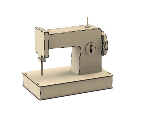 طرح چرخ خیاطی برای برش لیزری - sewing machine for laser cut ve - برای دستگاه CNC چوب و لیزر (سی ان سی)