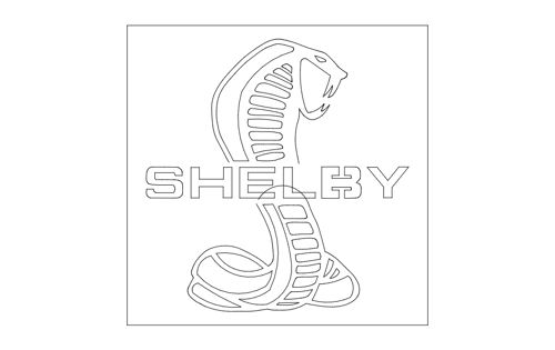 طرح شلبی لوگو - shelby logo - برای دستگاه CNC چوب و لیزر (سی ان سی)
